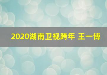 2020湖南卫视跨年 王一博